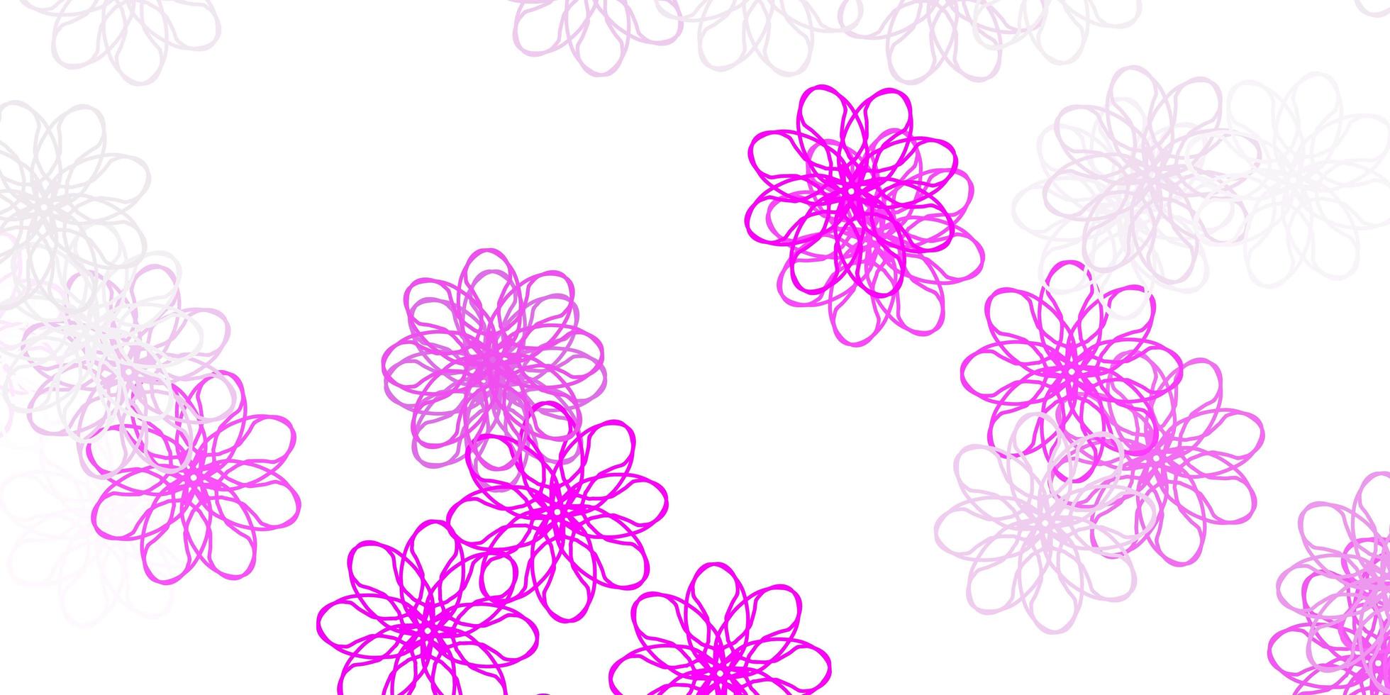 Telón de fondo natural de vector violeta claro, rosa con flores.