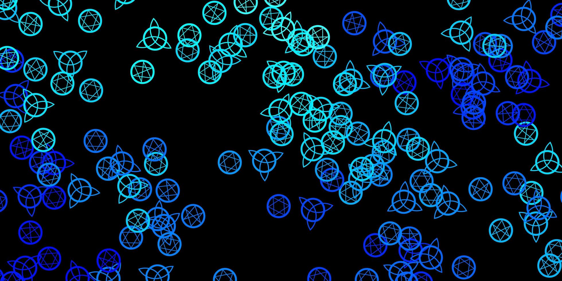 Dark BLUE vector backdrop with mystery symbols.