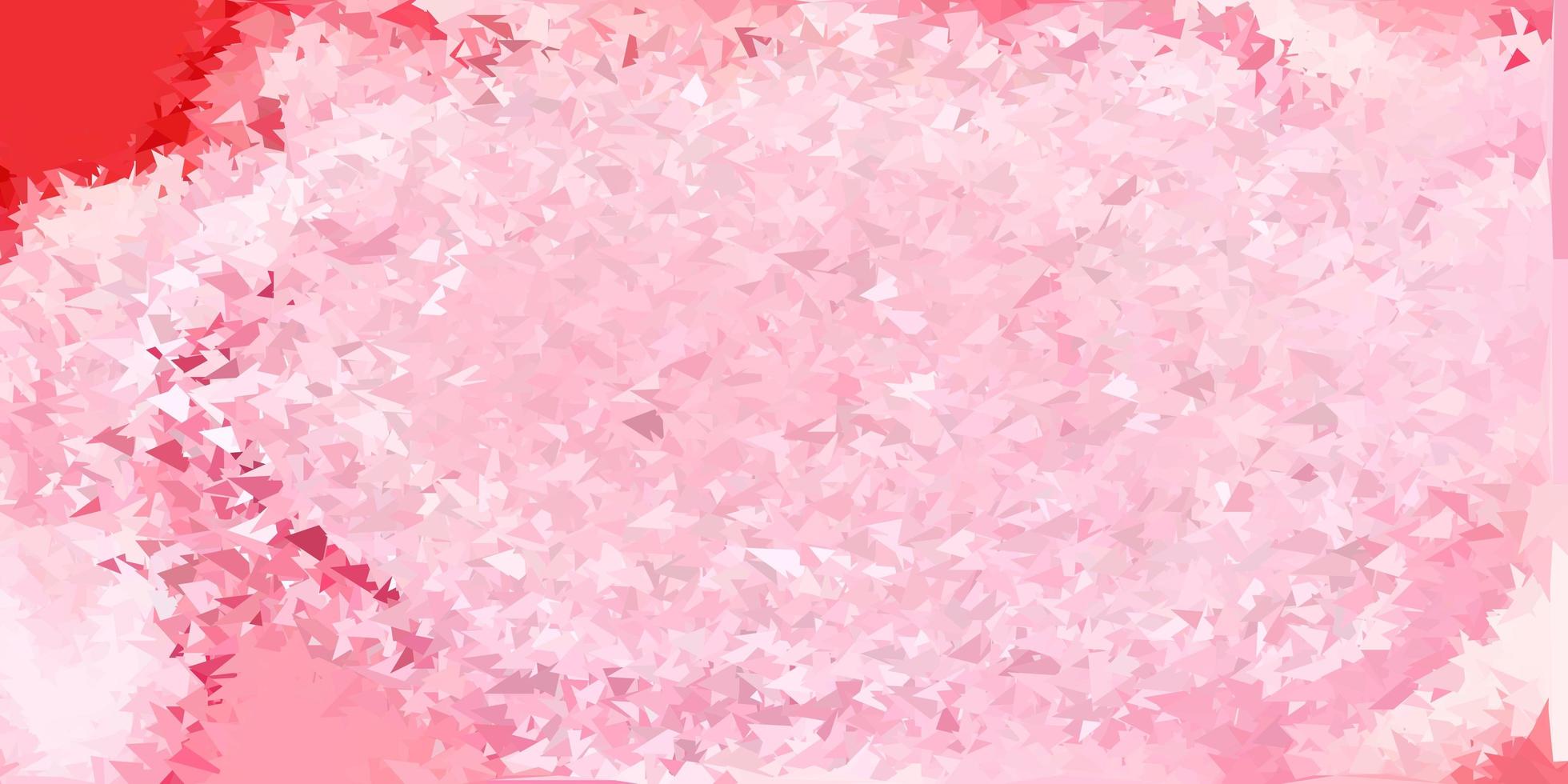 Light red vector abstract triangle background.