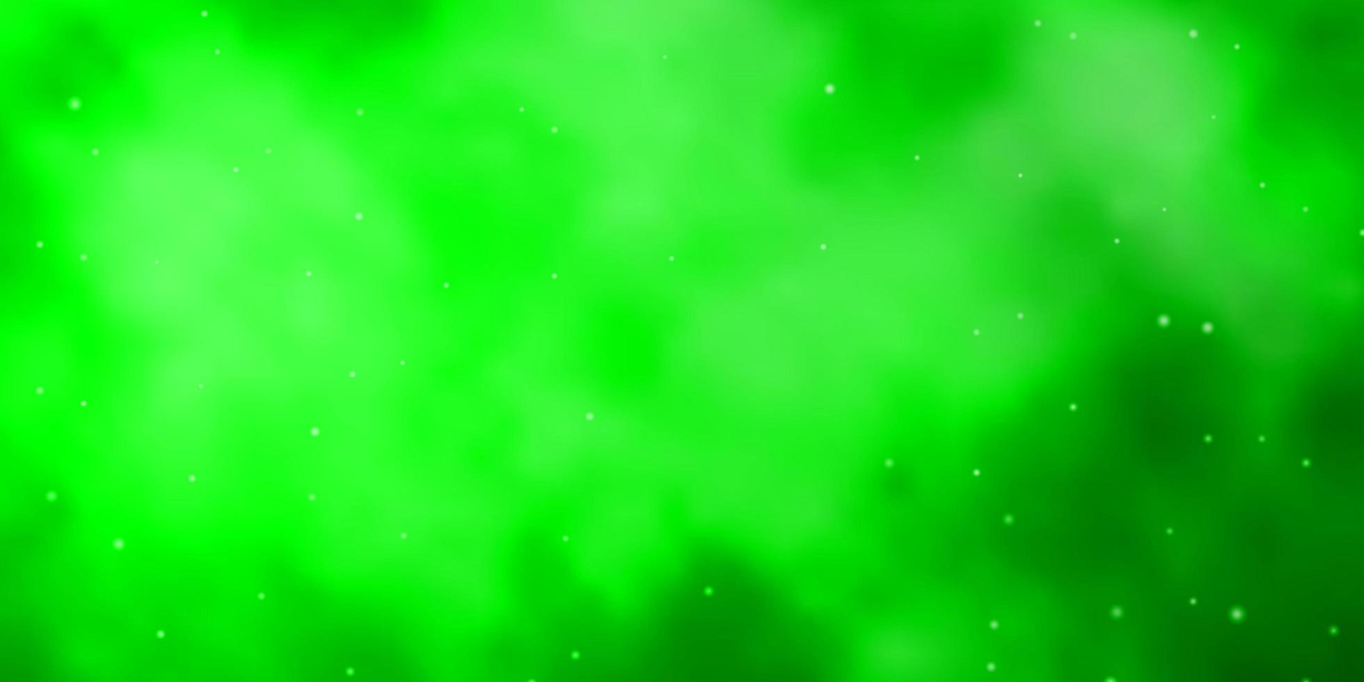 Fondo de vector verde claro con estrellas de colores.