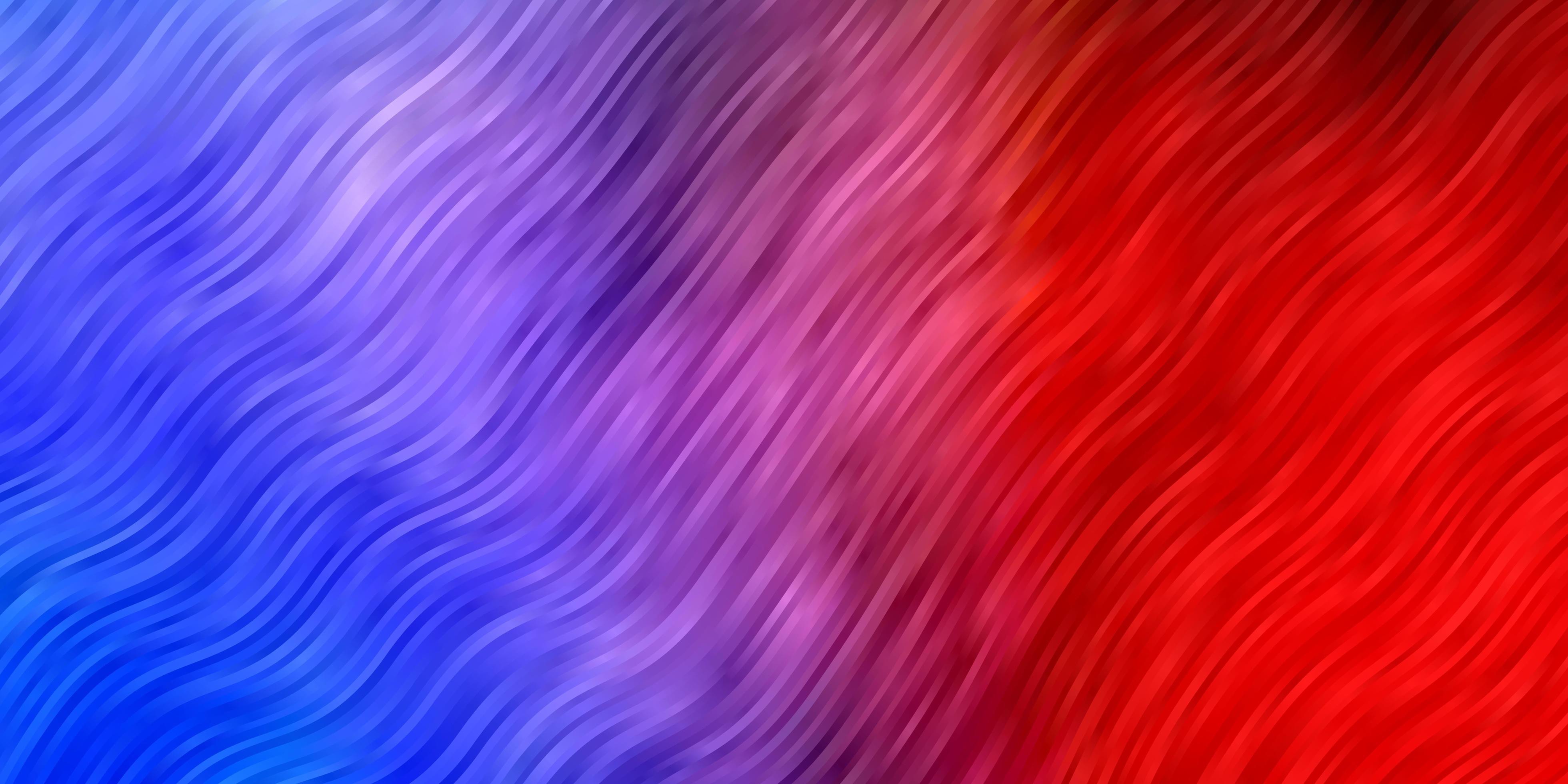 Light Blue, Red vector background with bent lines. 2938332 Vector Art