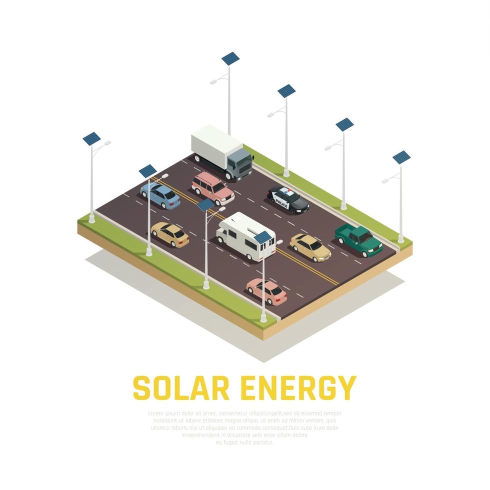 Ilustración de vector de concepto de energía solar