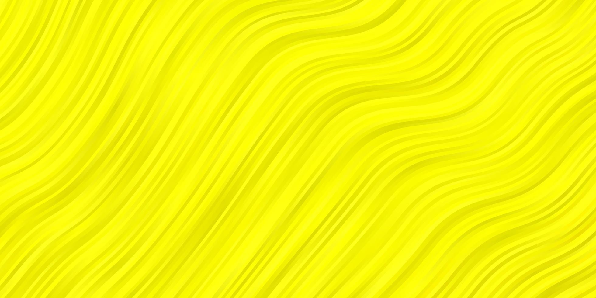 textura de vector amarillo claro con arco circular.