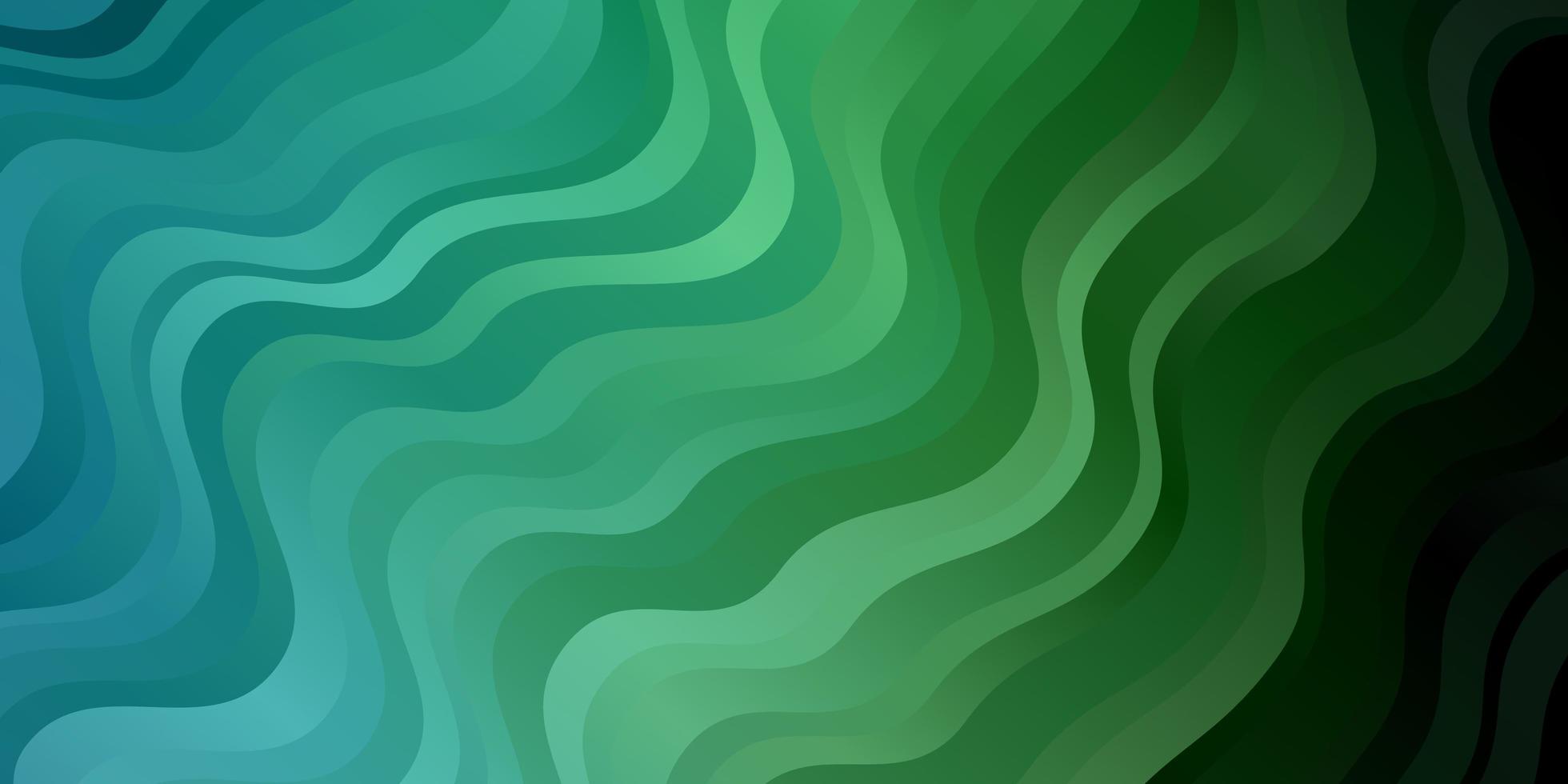 textura de vector azul claro, verde con curvas.