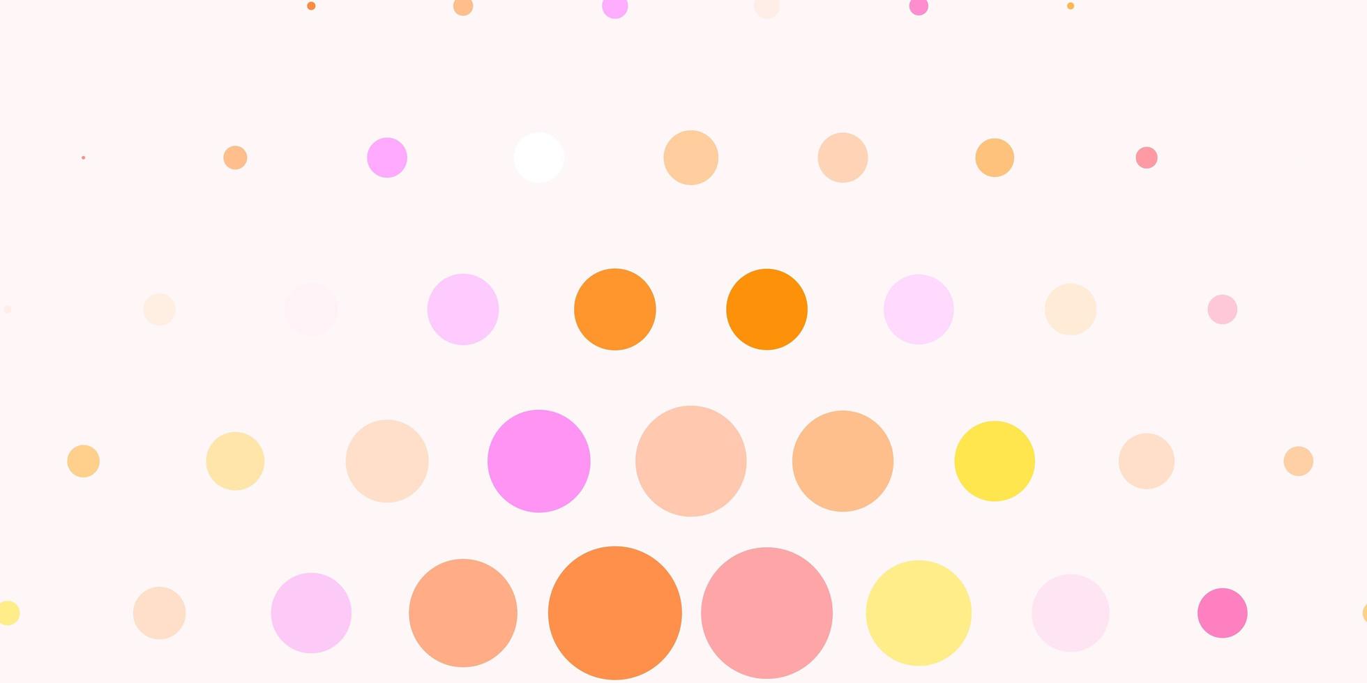 Light Pink, Yellow vector background with bubbles.