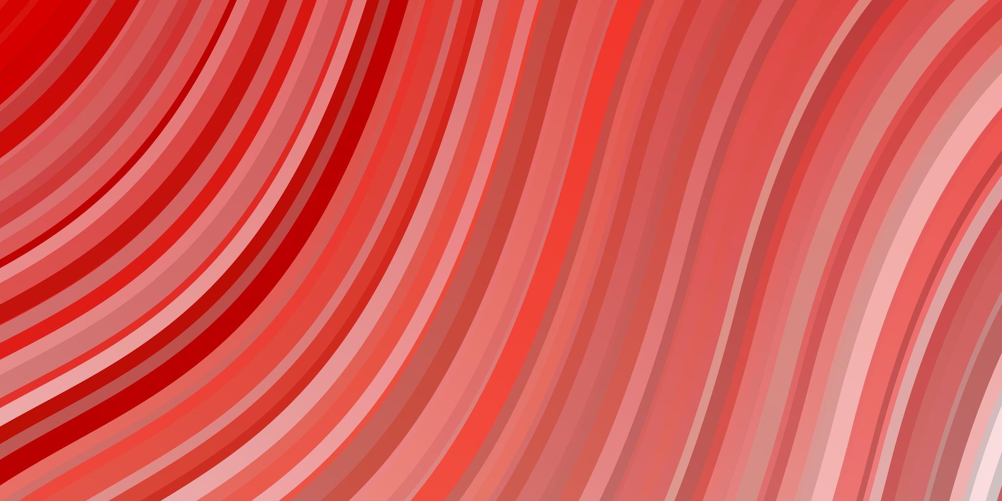 Light Red vector template with curved lines.
