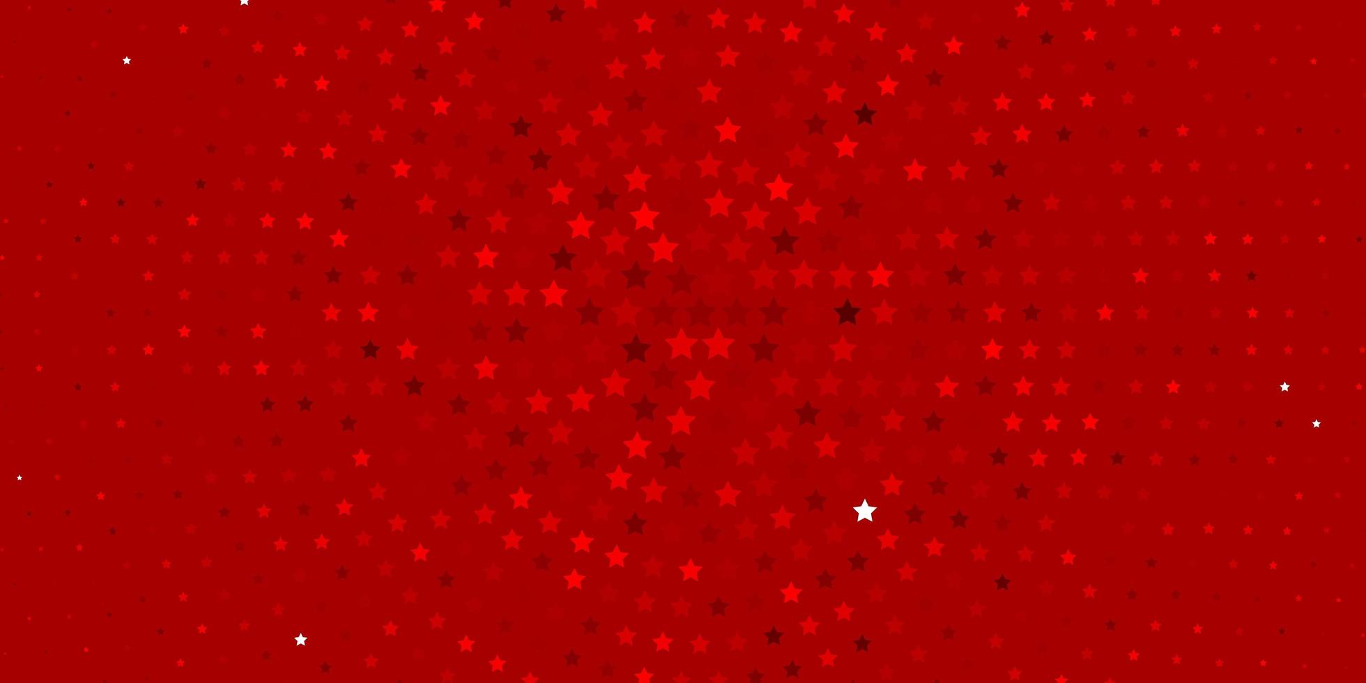 Light Red vector background with small and big stars.