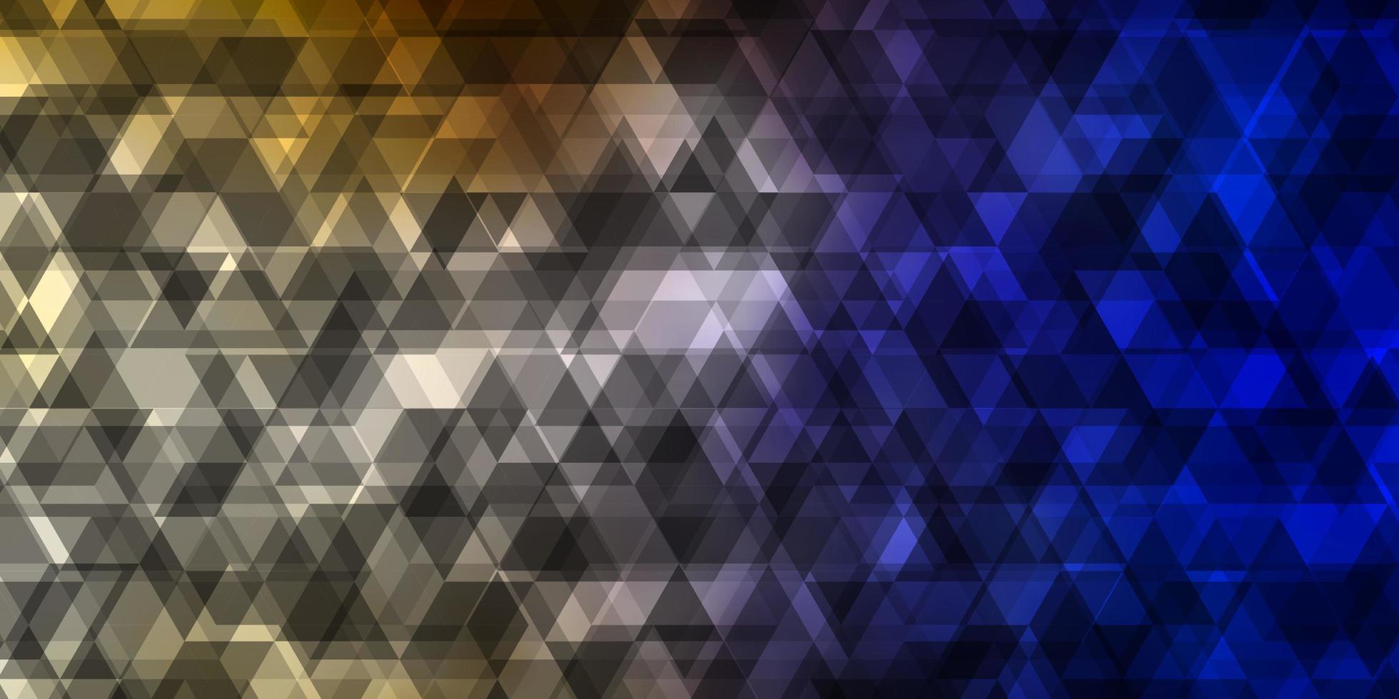 Light Blue, Yellow vector texture with lines, triangles.