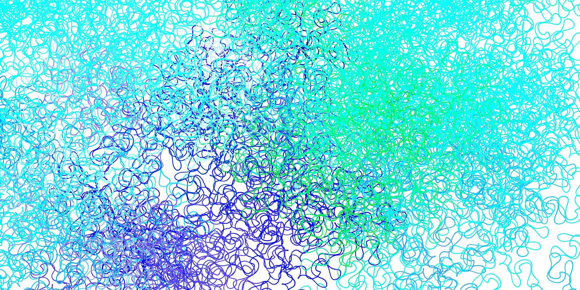 Light blue, green vector background with bent lines.