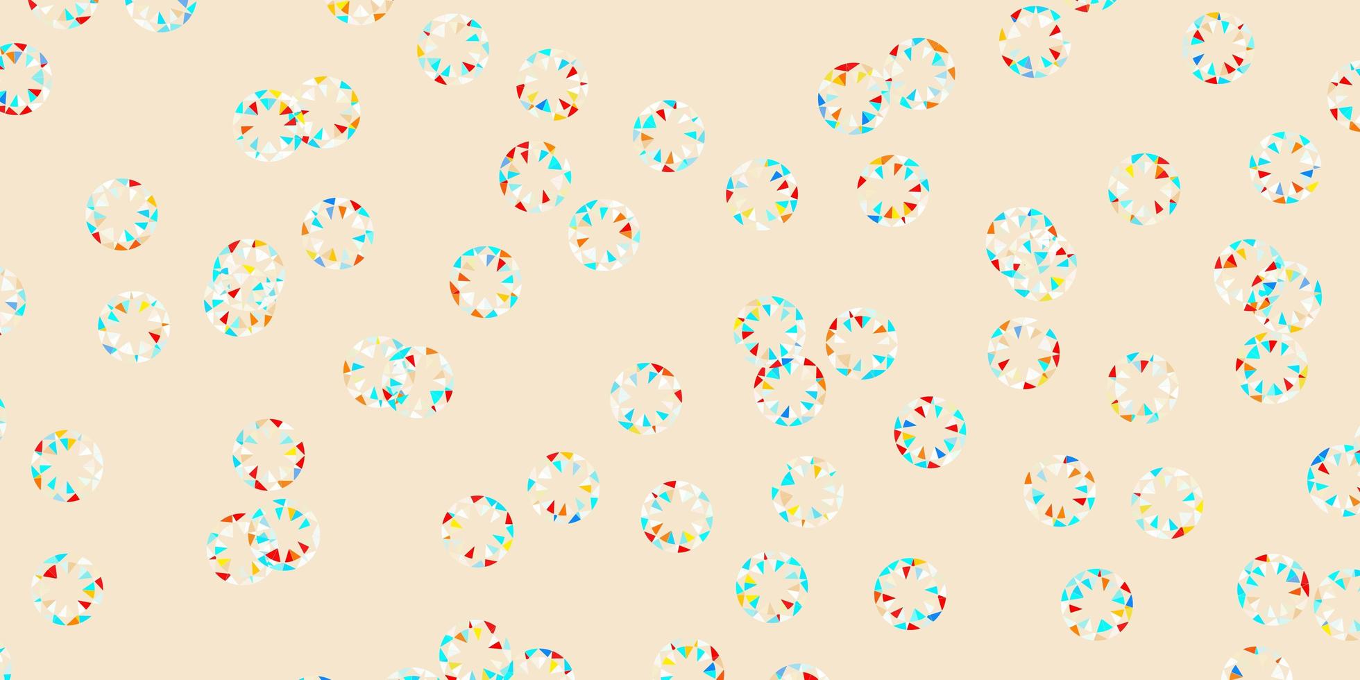 Light blue, red vector background with bubbles.