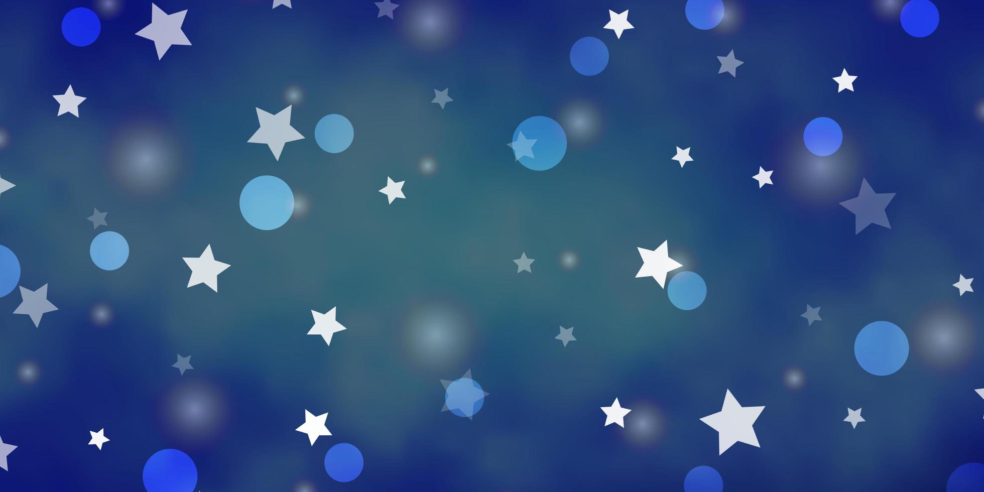 Light Blue, Red vector background with circles, stars.