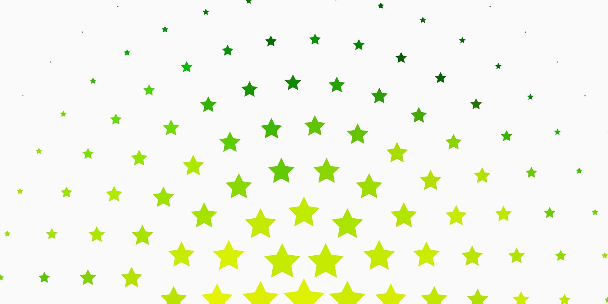 Light Green, Yellow vector layout with bright stars.