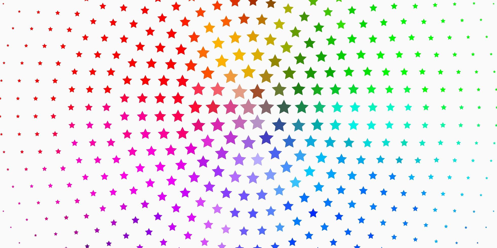 Light Multicolor vector background with colorful stars.