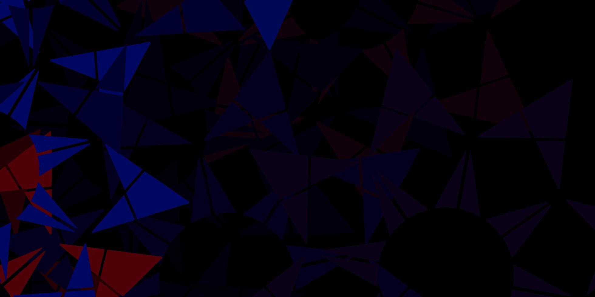 Dark blue vector background with polygonal style.