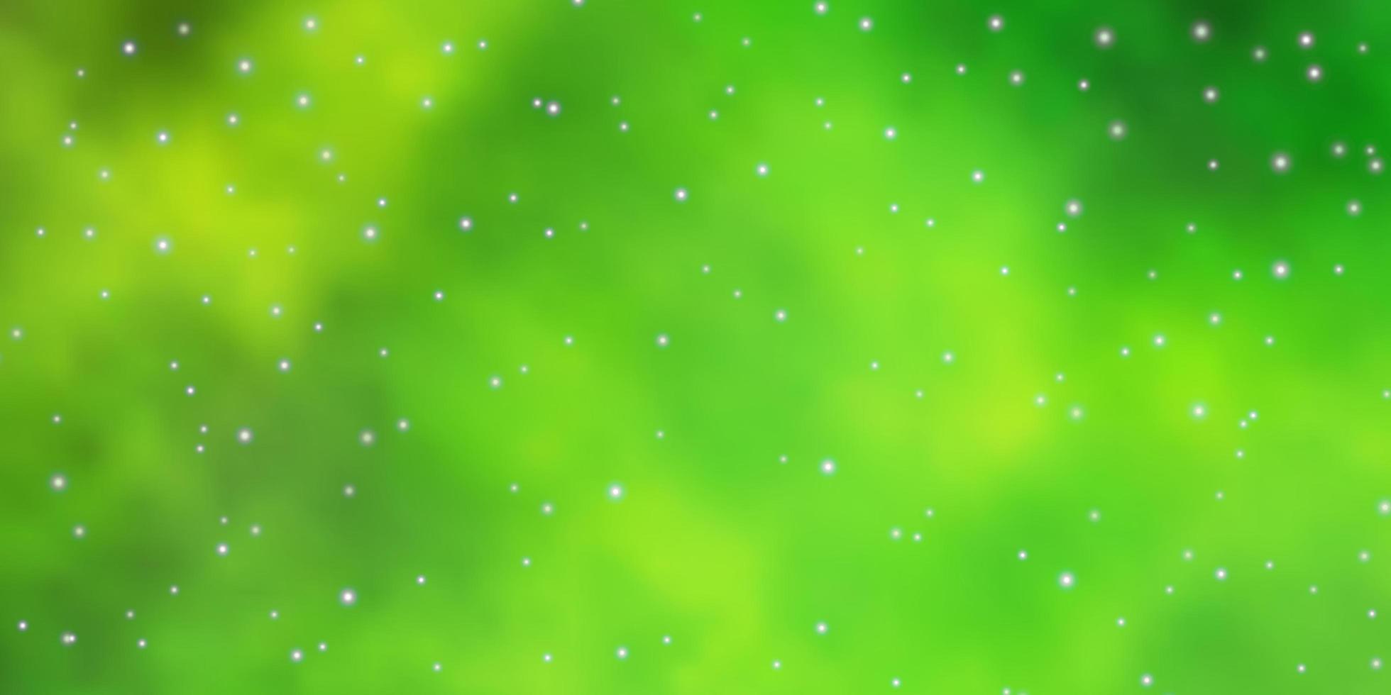 Light Green, Yellow vector layout with bright stars.