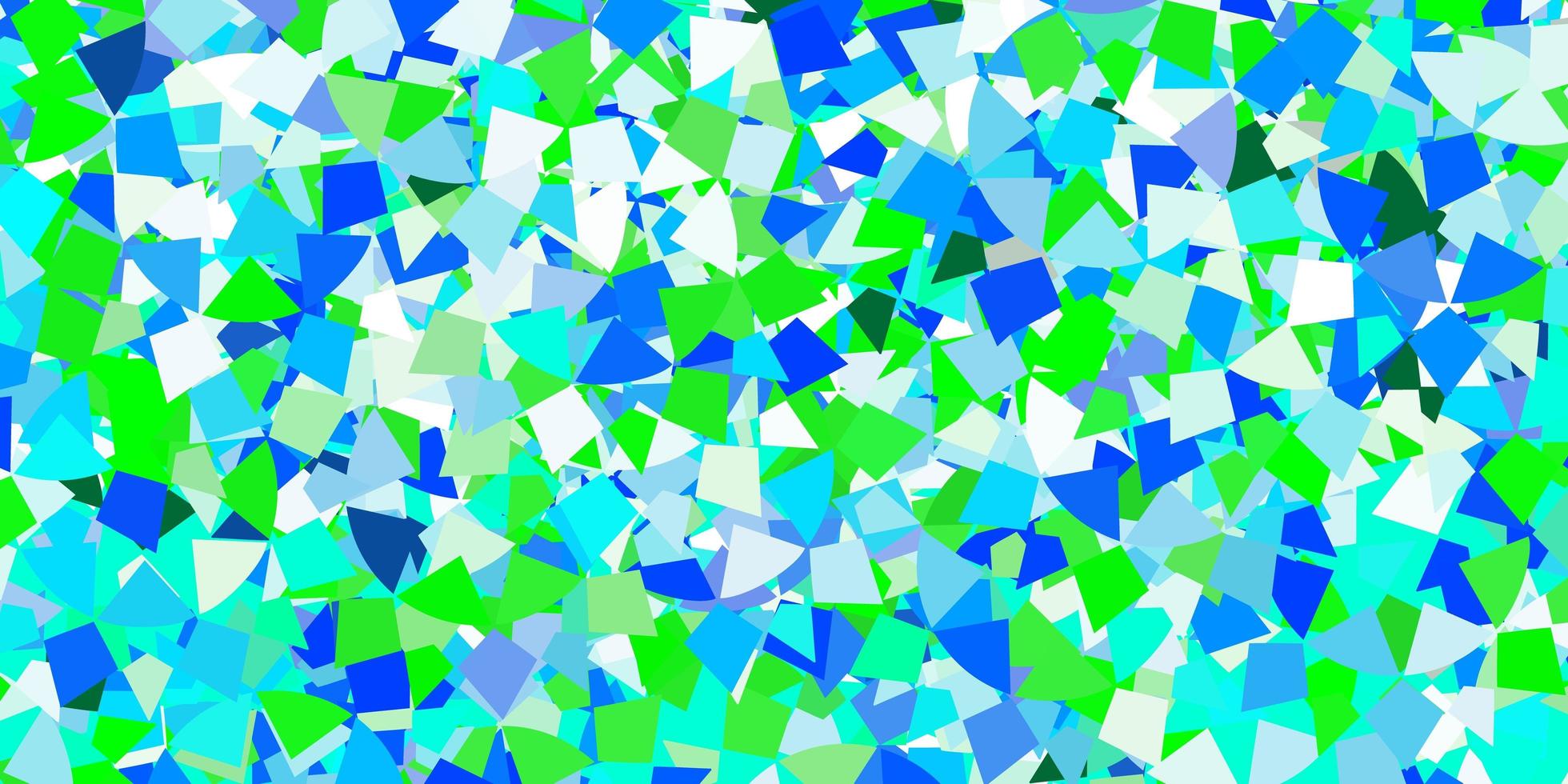 Light blue vector template with crystals, triangles.