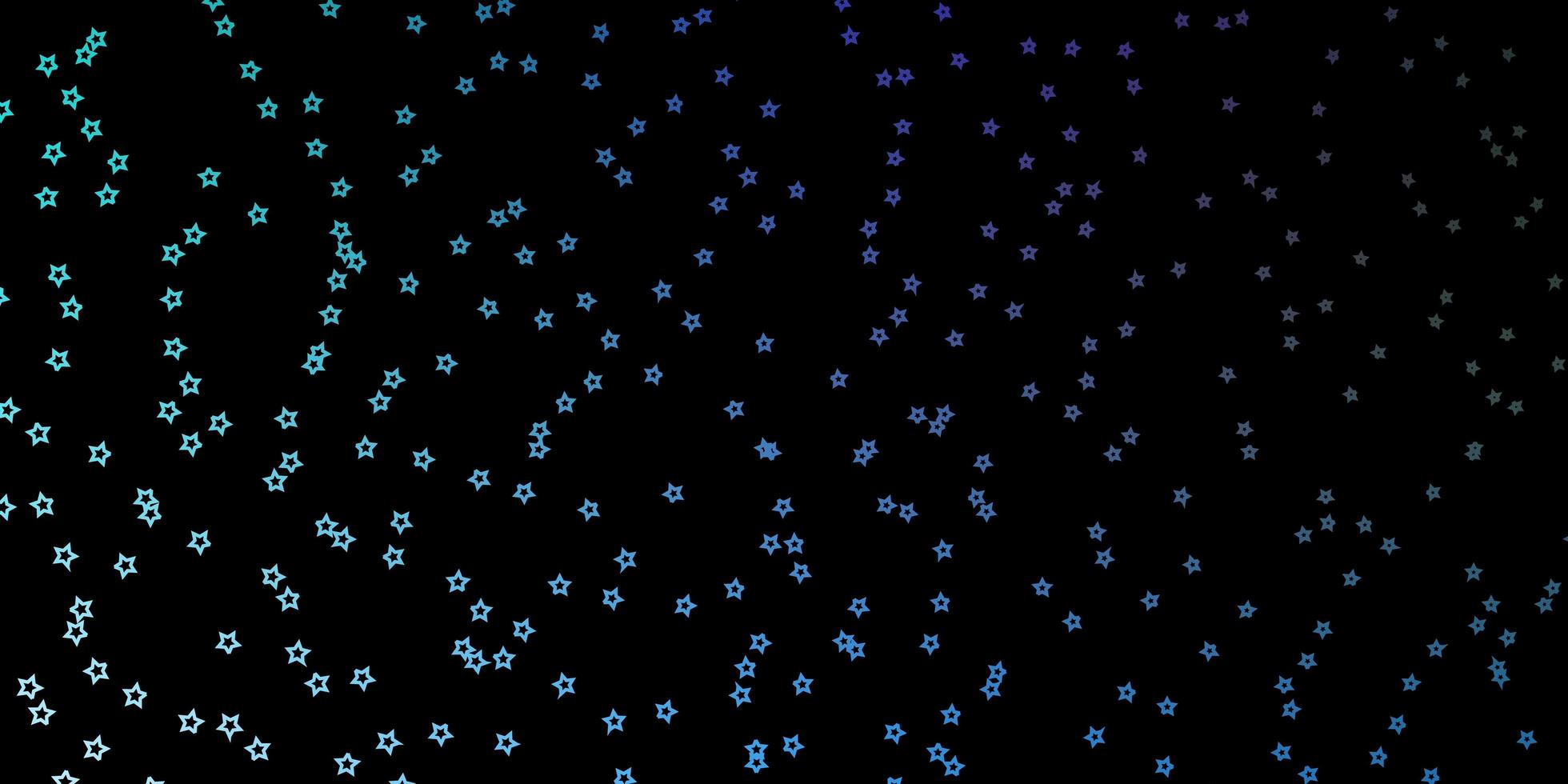 textura de vector azul oscuro, verde con hermosas estrellas.