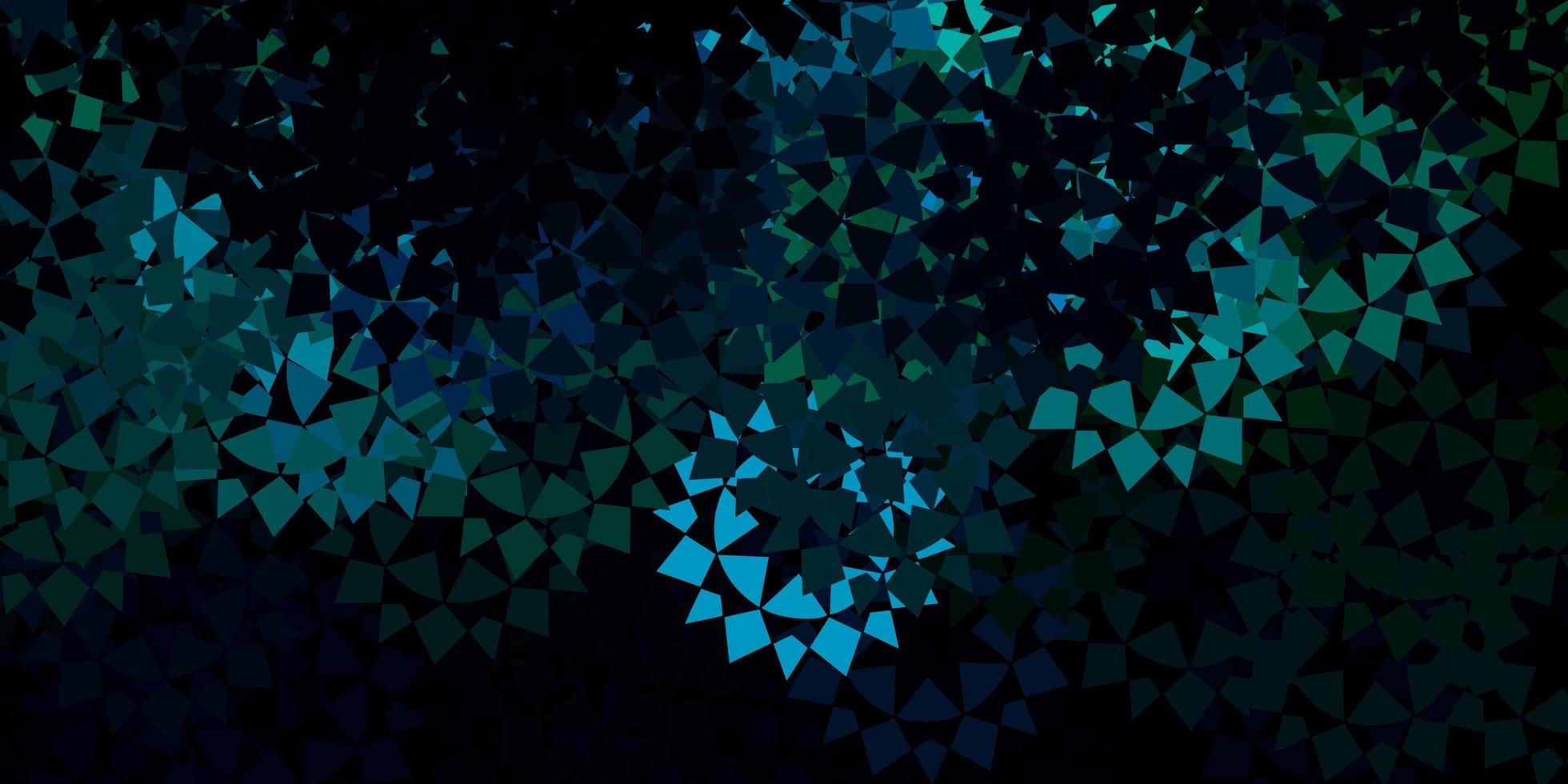 Dark blue, green vector template with triangle shapes.