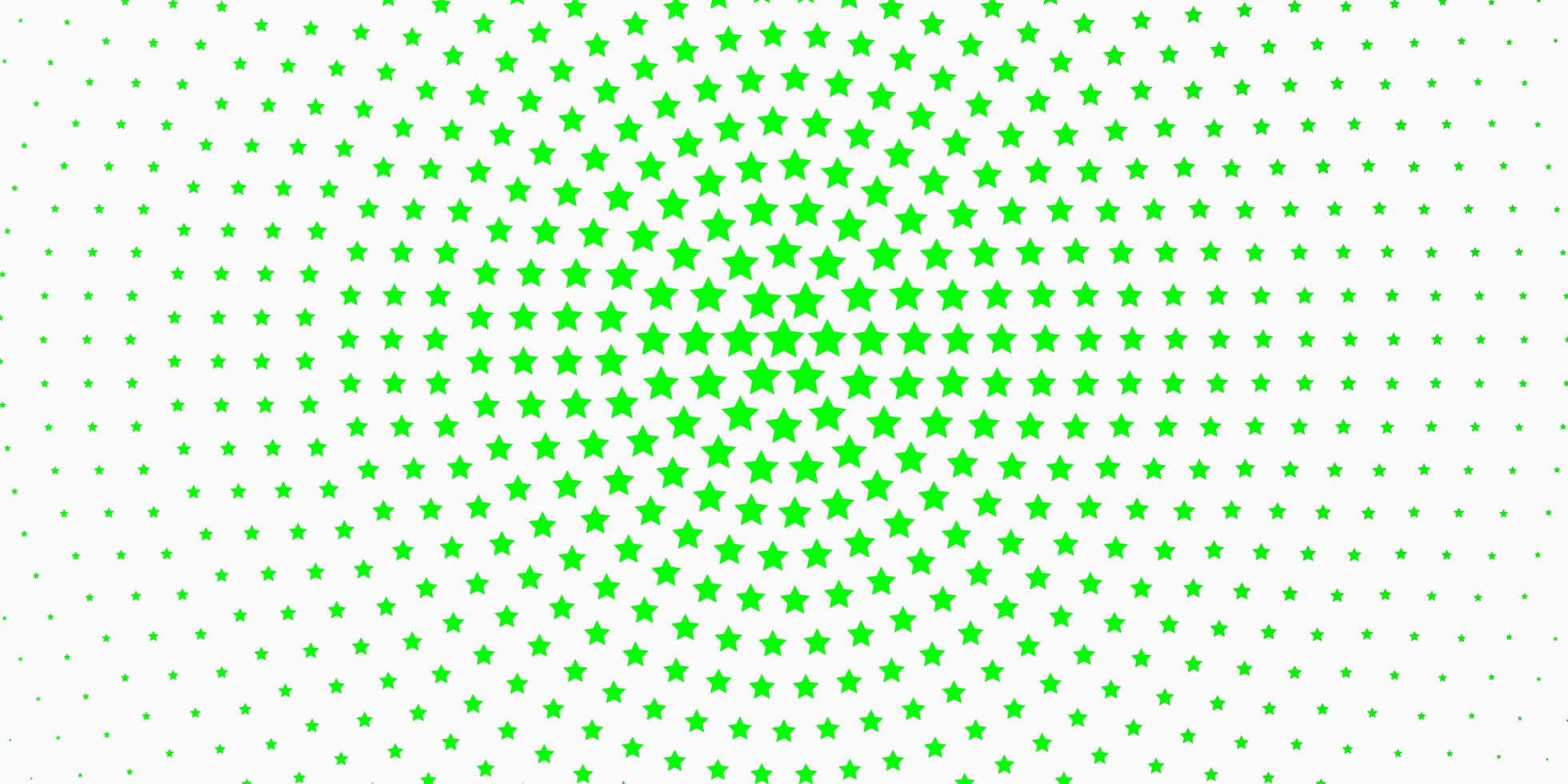 Light Green vector pattern with abstract stars.