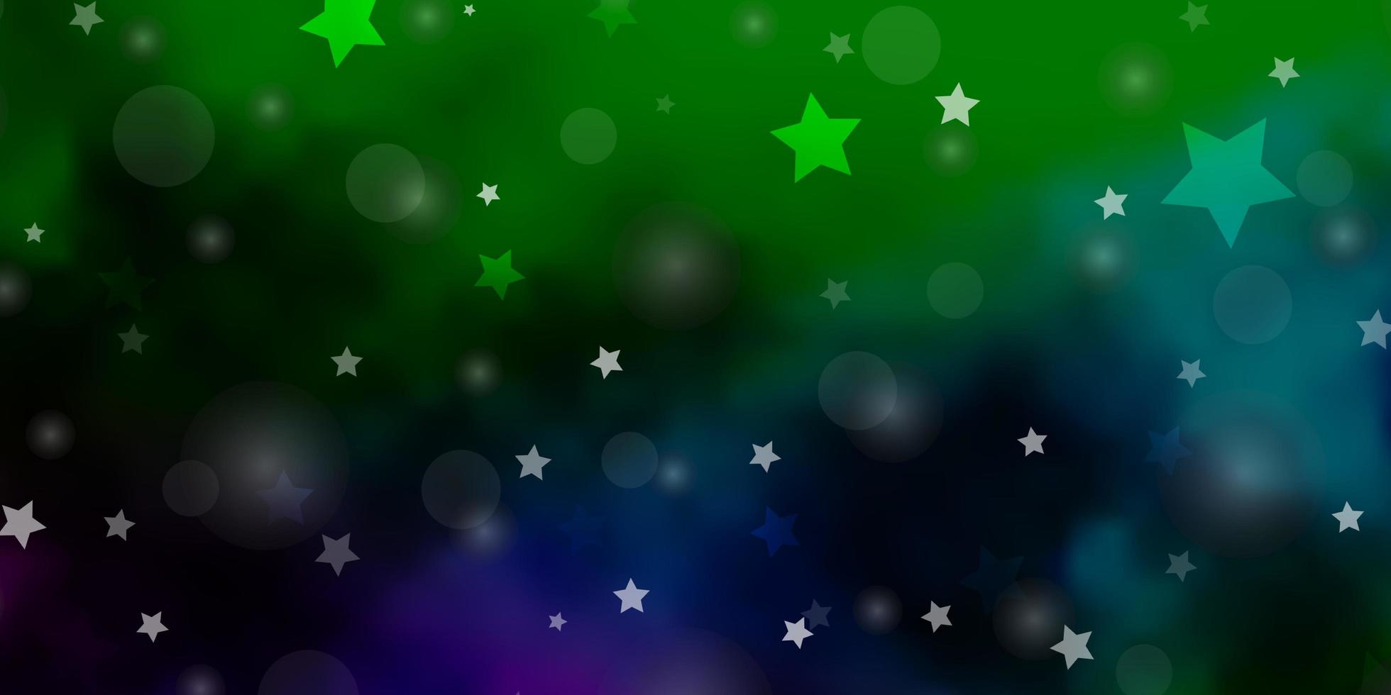 Light Multicolor vector pattern with circles, stars.