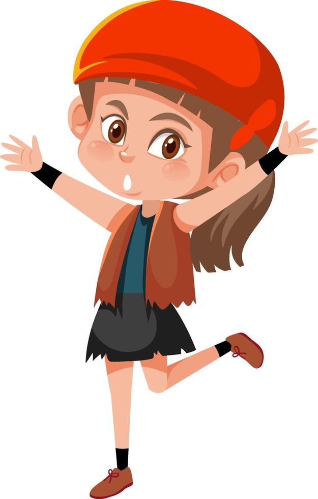 Pirate concept with a girl in pirate costume vector
