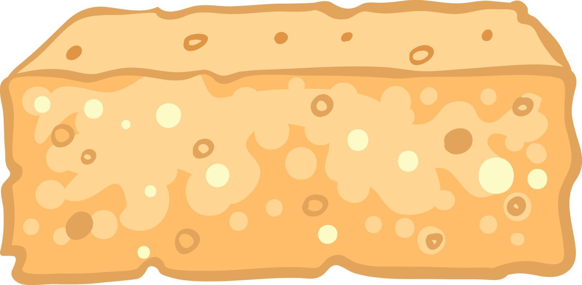 Sponge in cartoon style isolated on white background vector