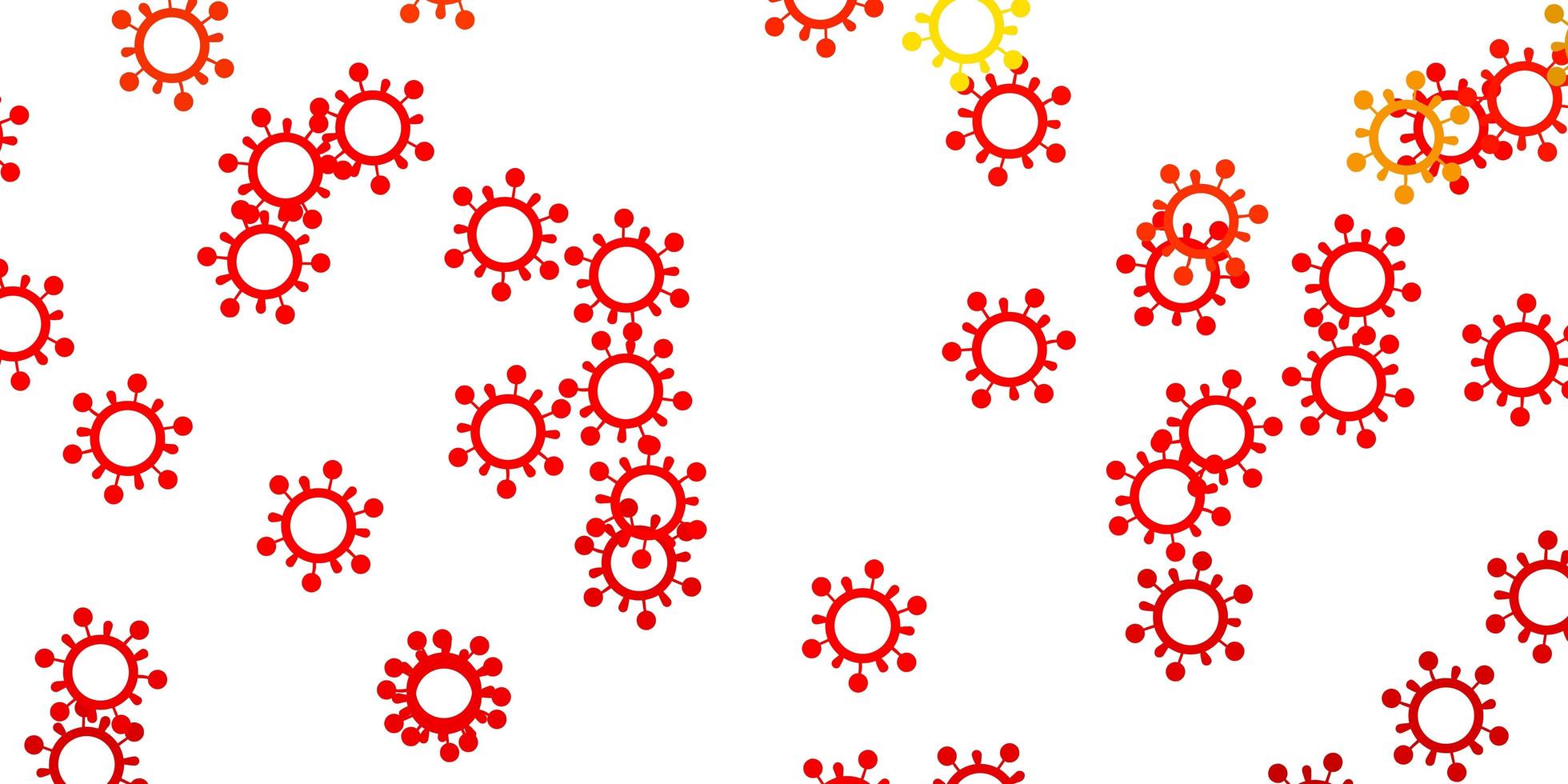 Light orange vector backdrop with virus symbols.