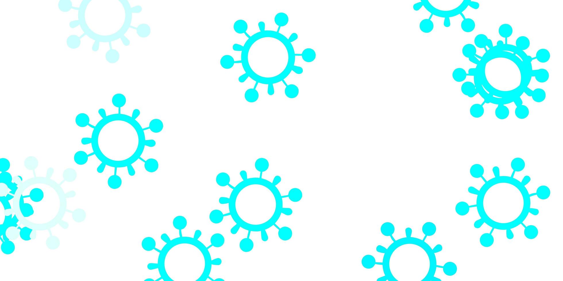 Light blue, green vector template with flu signs.