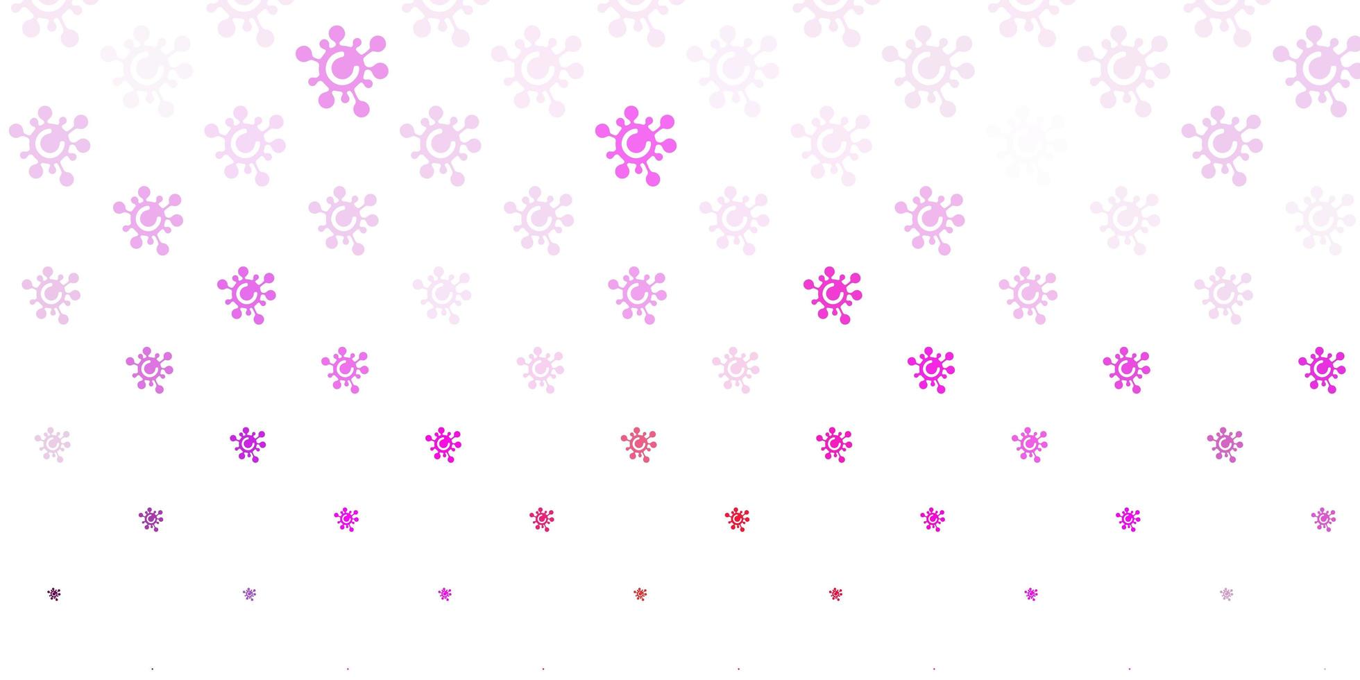 Light Purple, Pink vector backdrop with virus symbols.