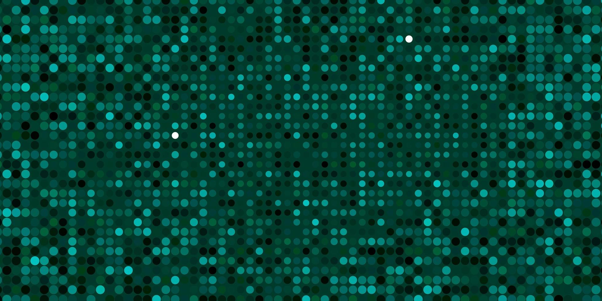 Dark Green vector background with circles.