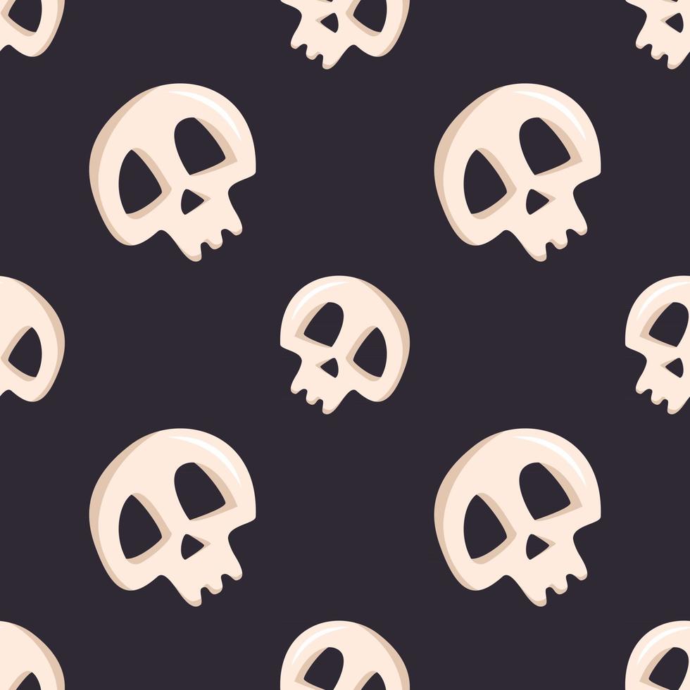 seamless pattern with skulls and crossbones for  halloween vector