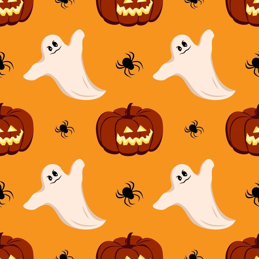 Bright dark pattern with pumpkins. Festive decoration for Halloween vector