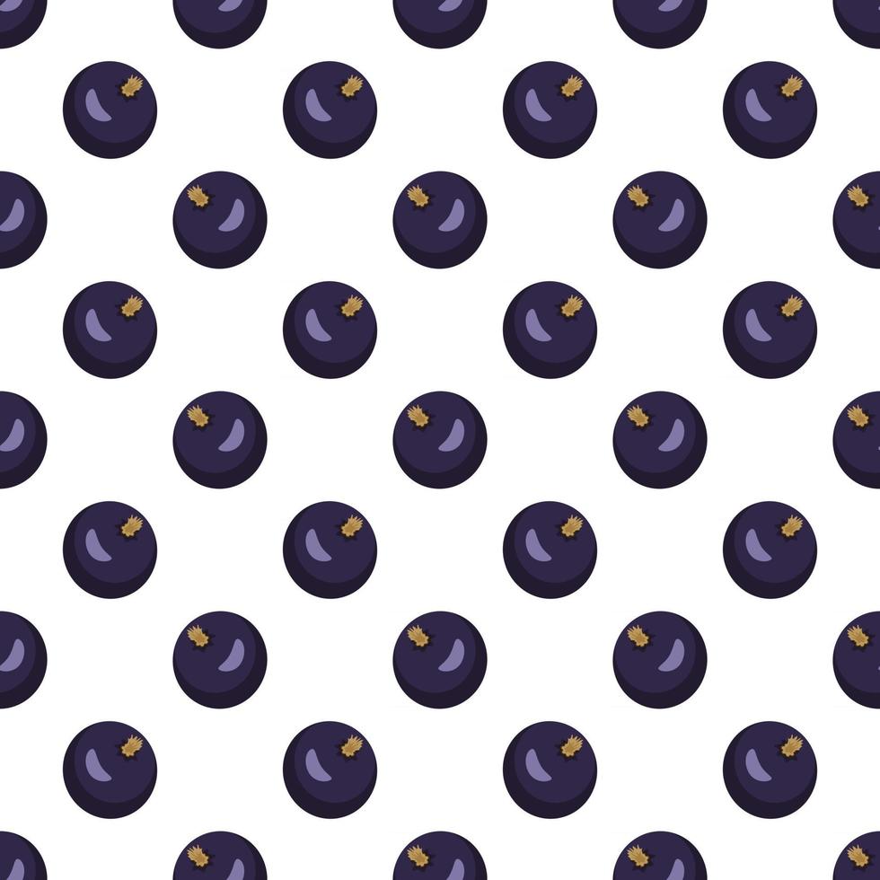 Seamless pattern with berries, currant branch and leaves. Summer print vector