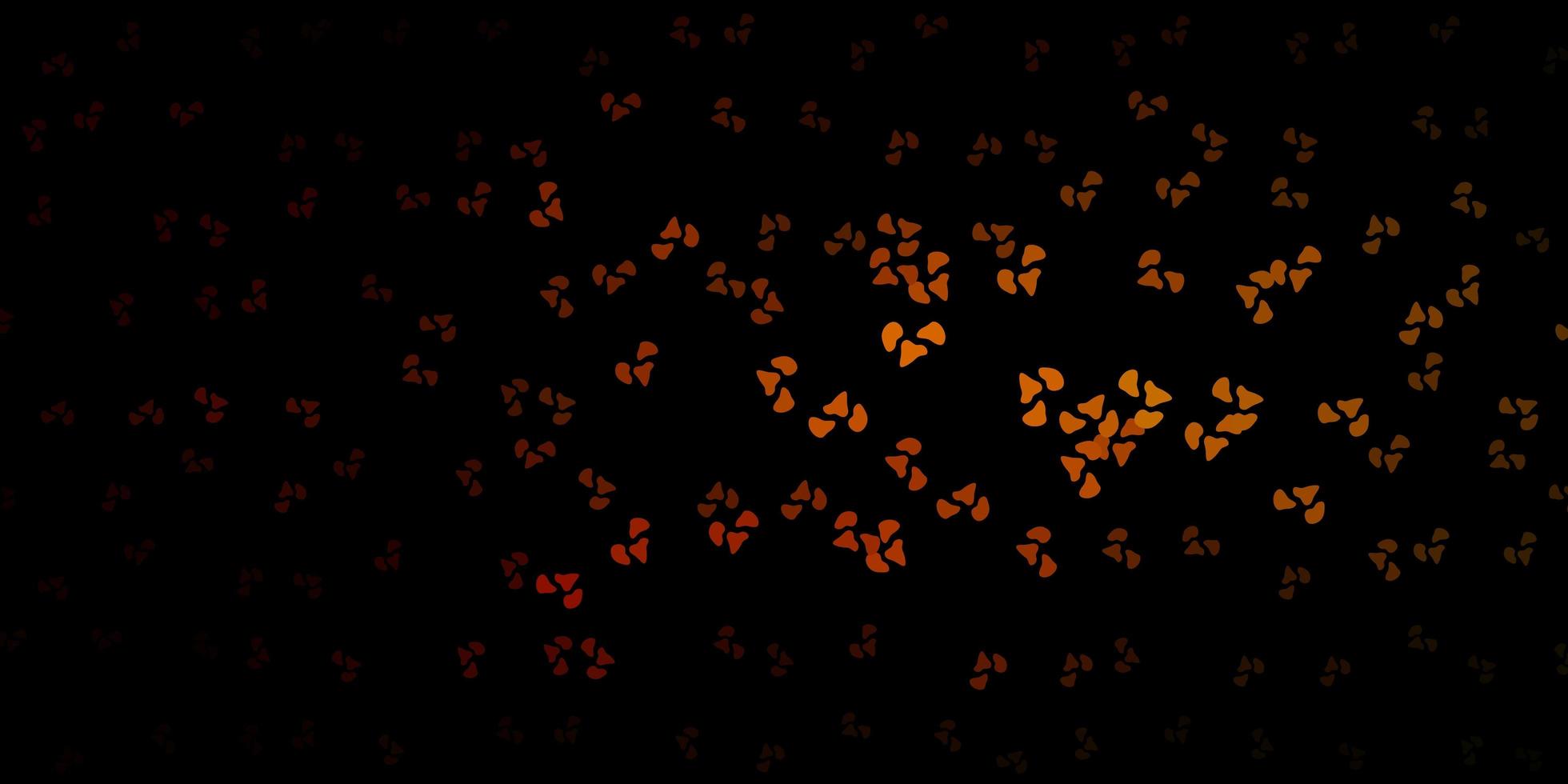 Dark green, yellow vector background with random forms.