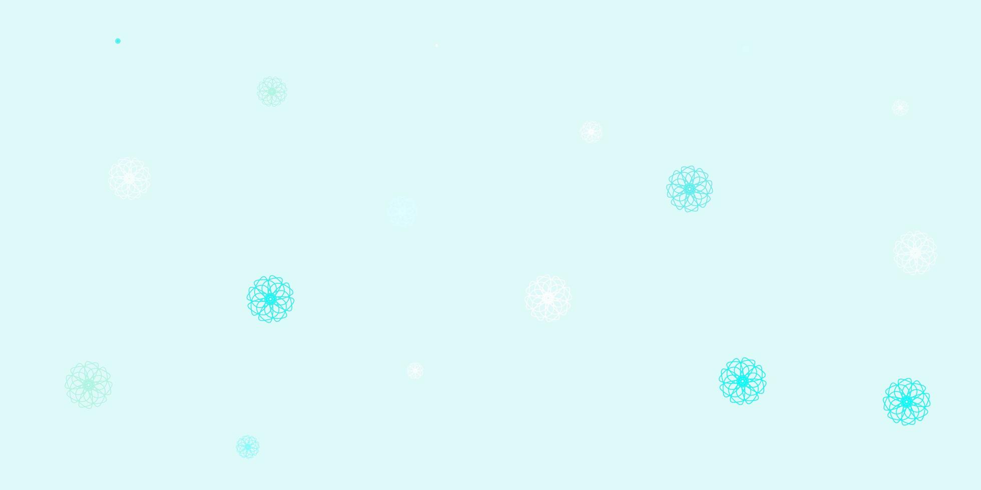 Light blue, green vector natural backdrop with flowers.