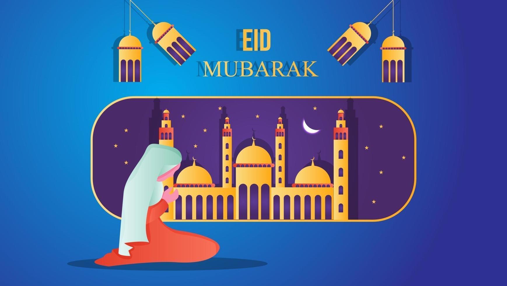 Eid al adha illustration background design vector