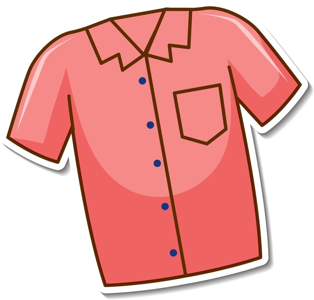 Diseño de etiqueta con camisa rosa aislado vector