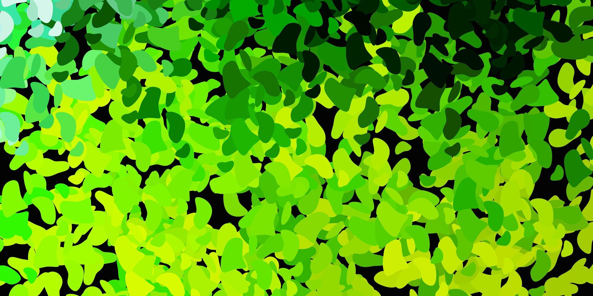 textura de vector verde claro, amarillo con formas de memphis.