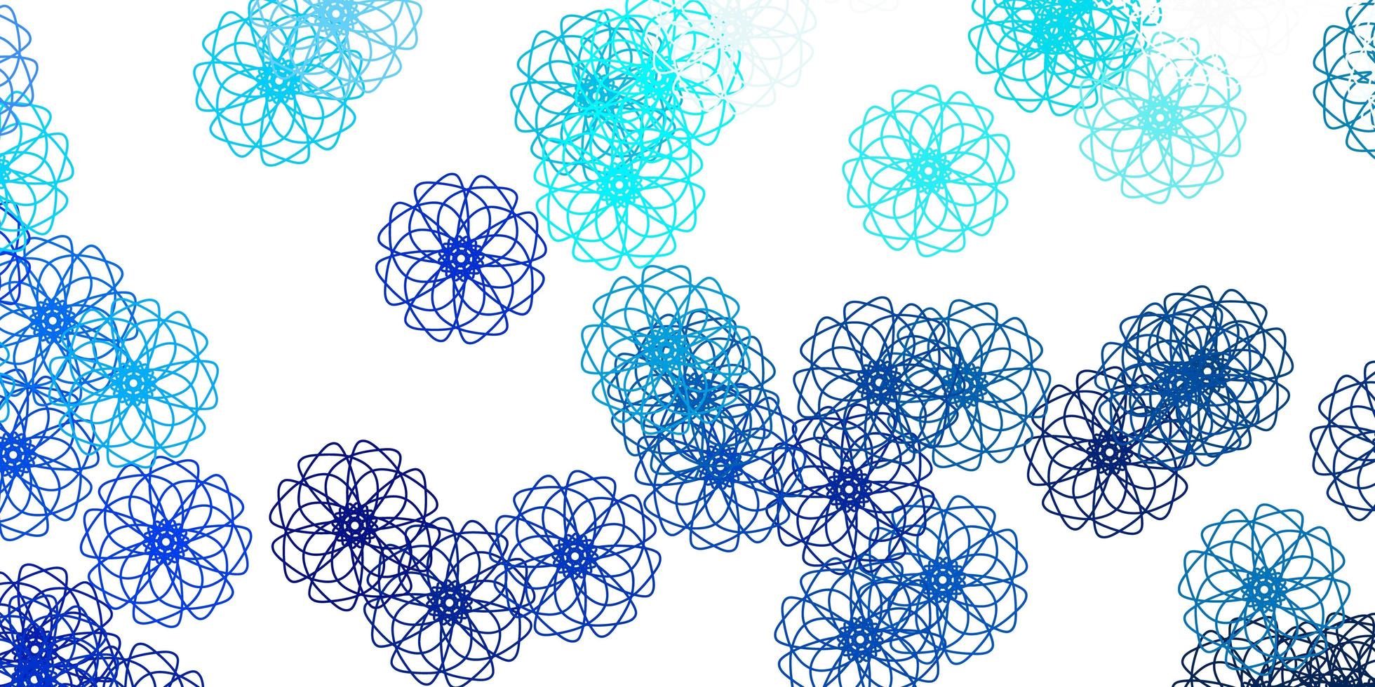 Light BLUE vector natural backdrop with flowers.