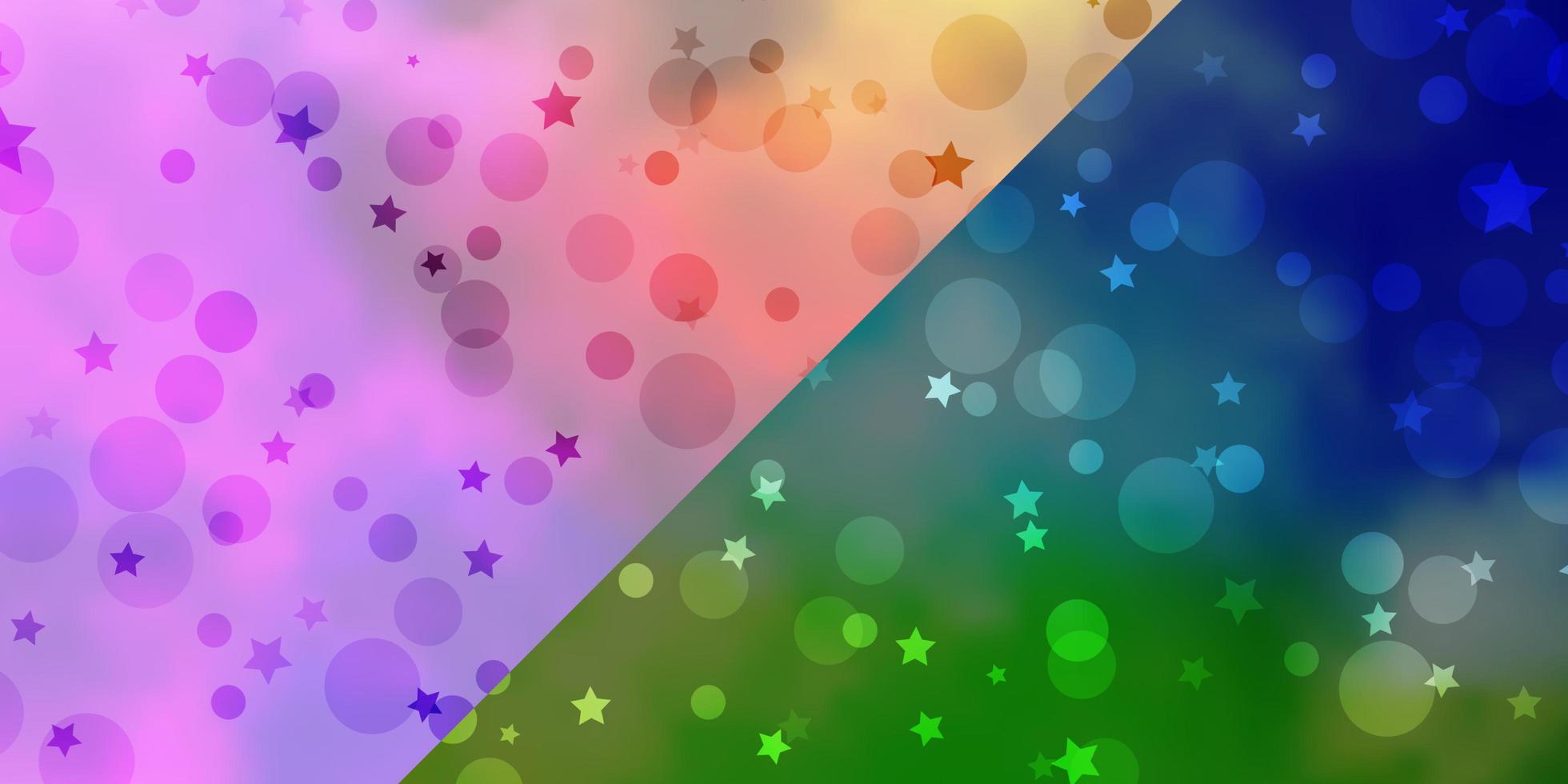 Vector background with circles, stars.