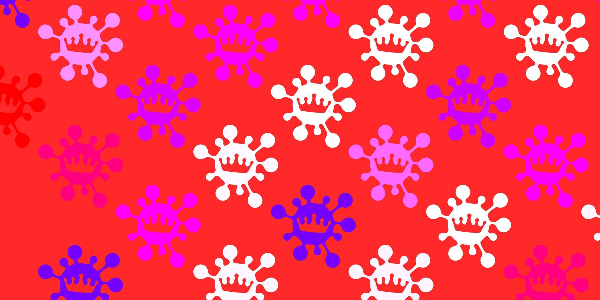 Light blue, red vector texture with disease symbols.