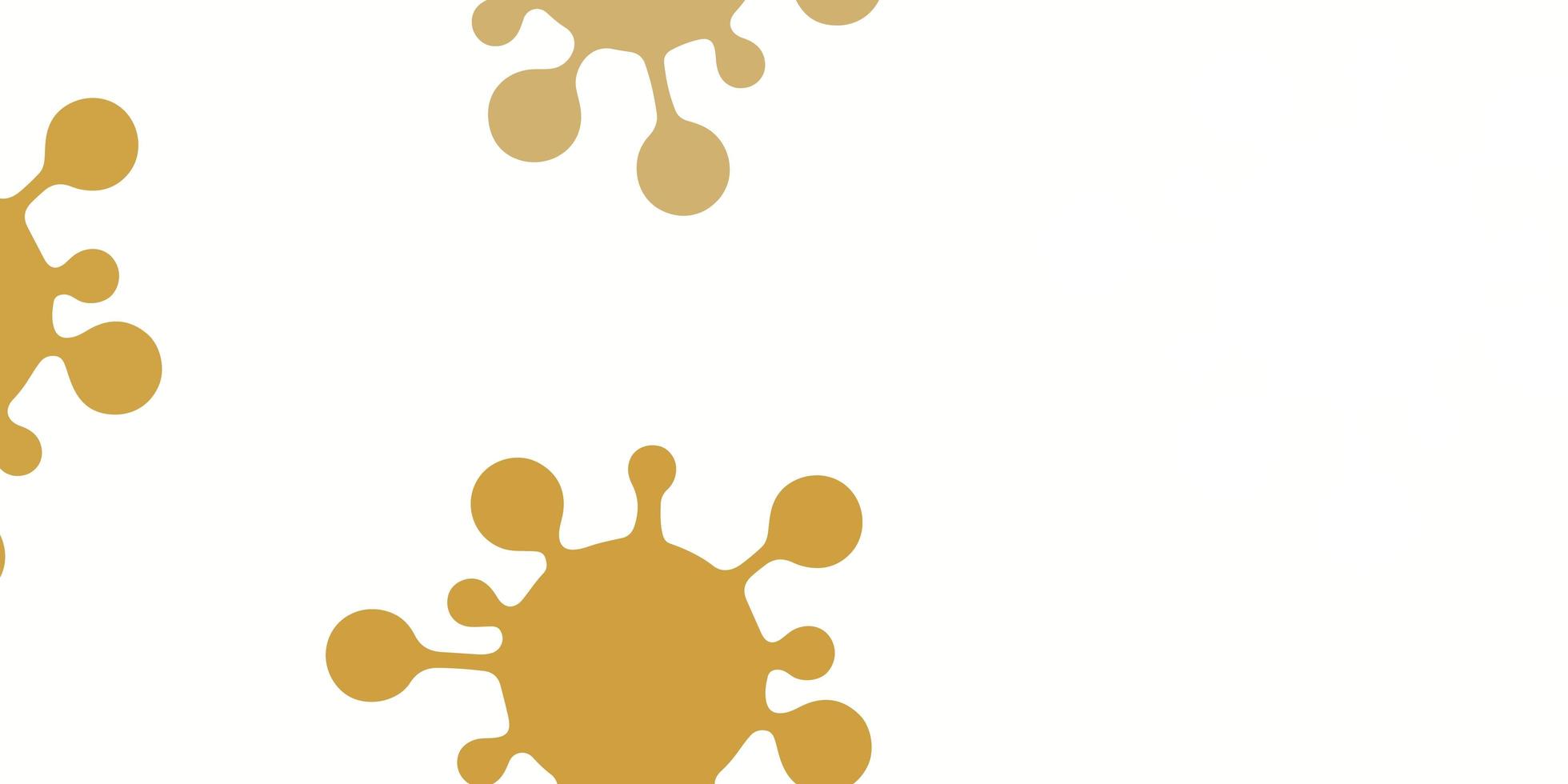 Light green, yellow vector texture with disease symbols.