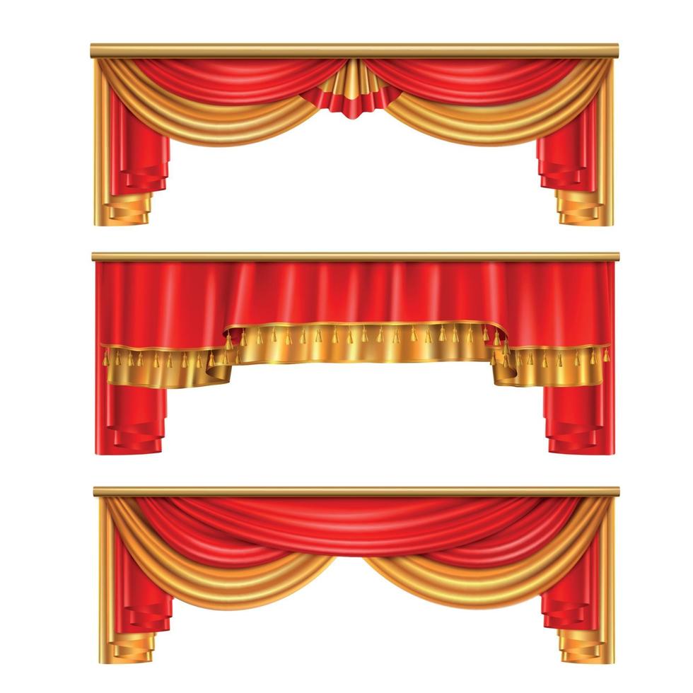 Luxury Curtains Realistic Composition Vector Illustration