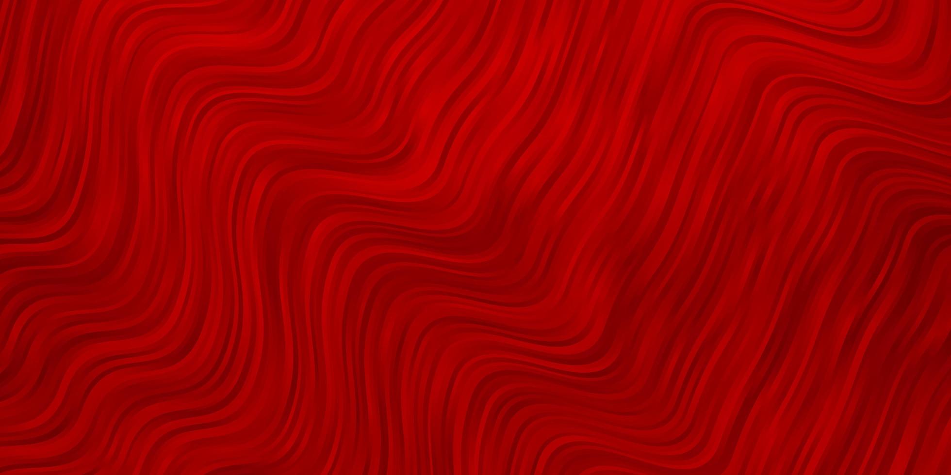 Light Red vector pattern with curved lines.