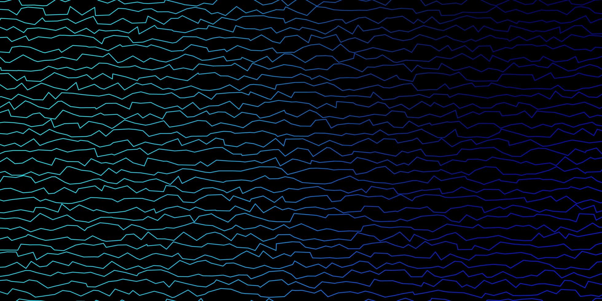 Dark BLUE vector background with bent lines.