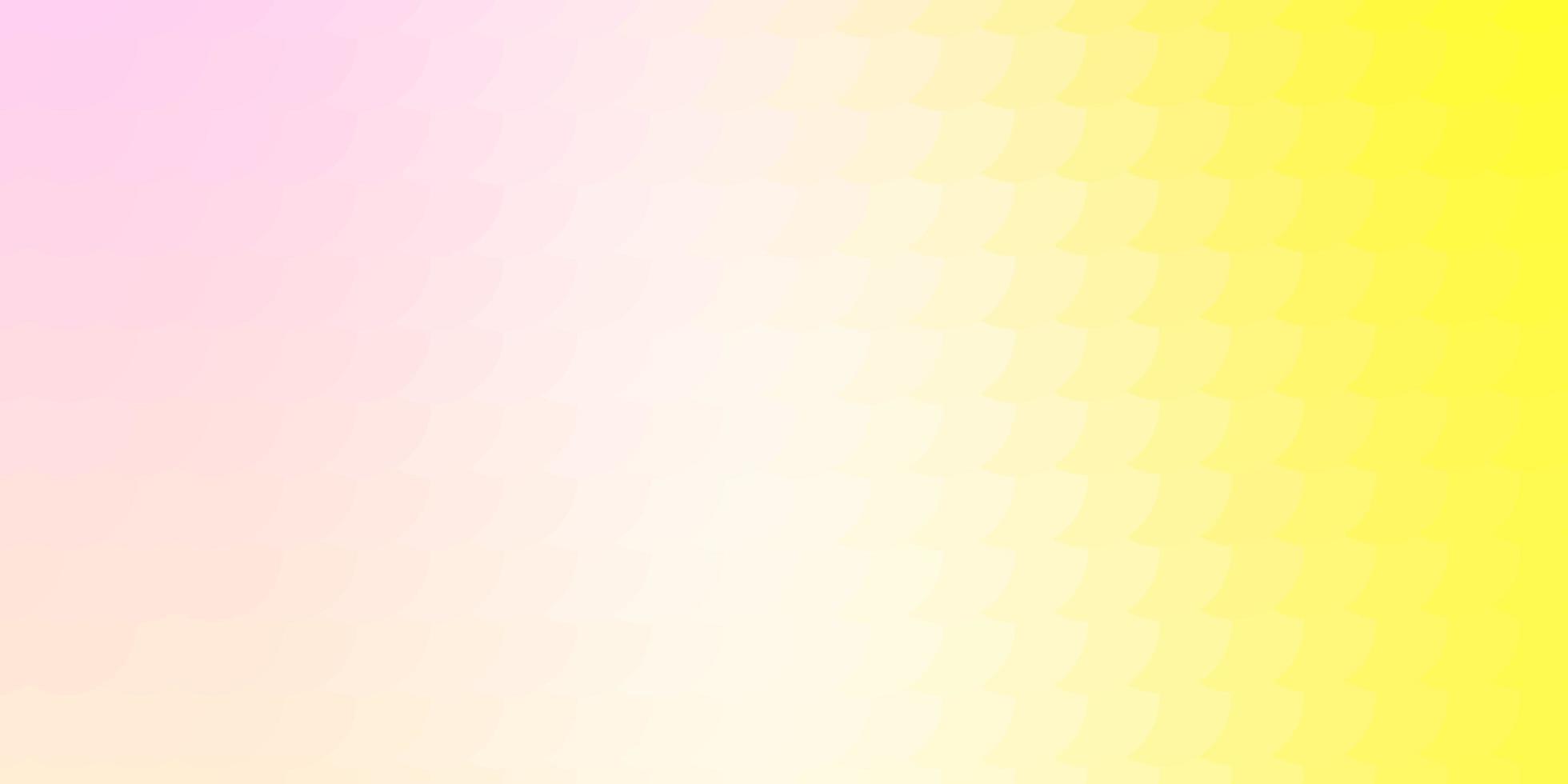 Light Pink, Yellow vector backdrop with circles.