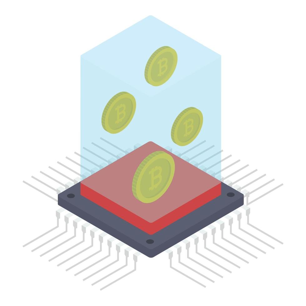 caja de dinero bitcoin vector