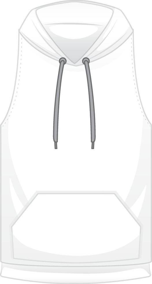 Front of short sleeves hoodie isolated vector