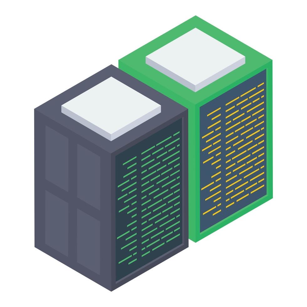 Data Server Rack vector