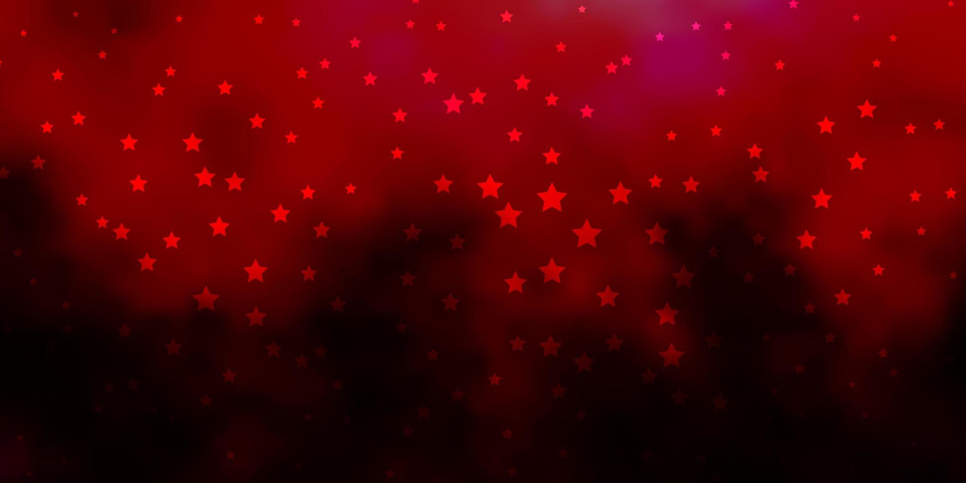Dark Pink, Red vector pattern with abstract stars.